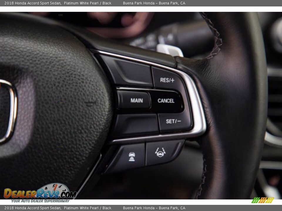 2018 Honda Accord Sport Sedan Platinum White Pearl / Black Photo #15