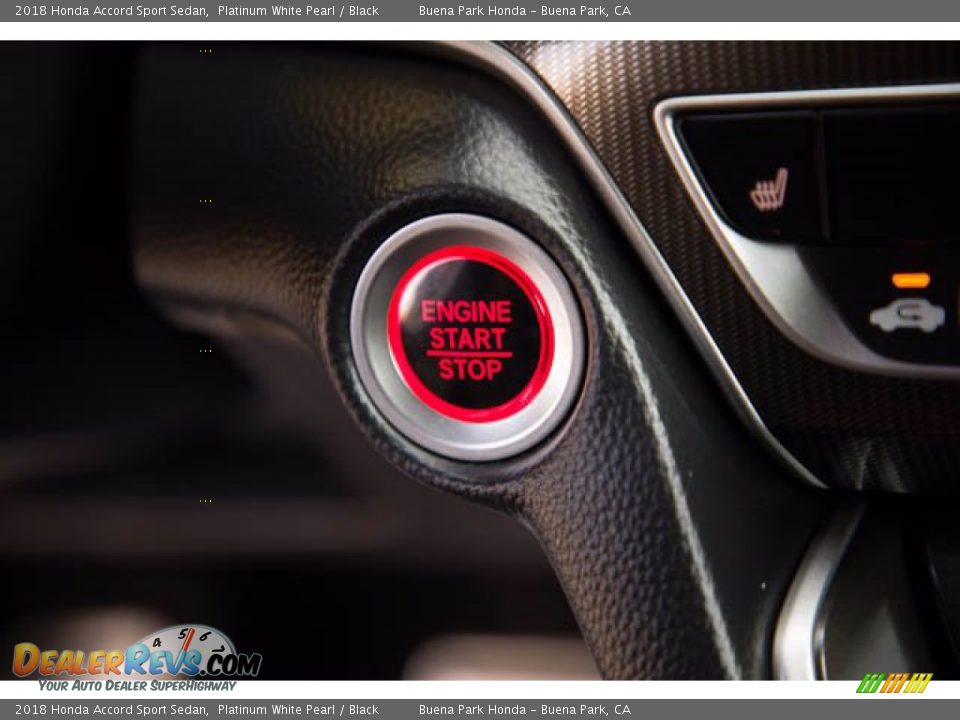 2018 Honda Accord Sport Sedan Platinum White Pearl / Black Photo #16