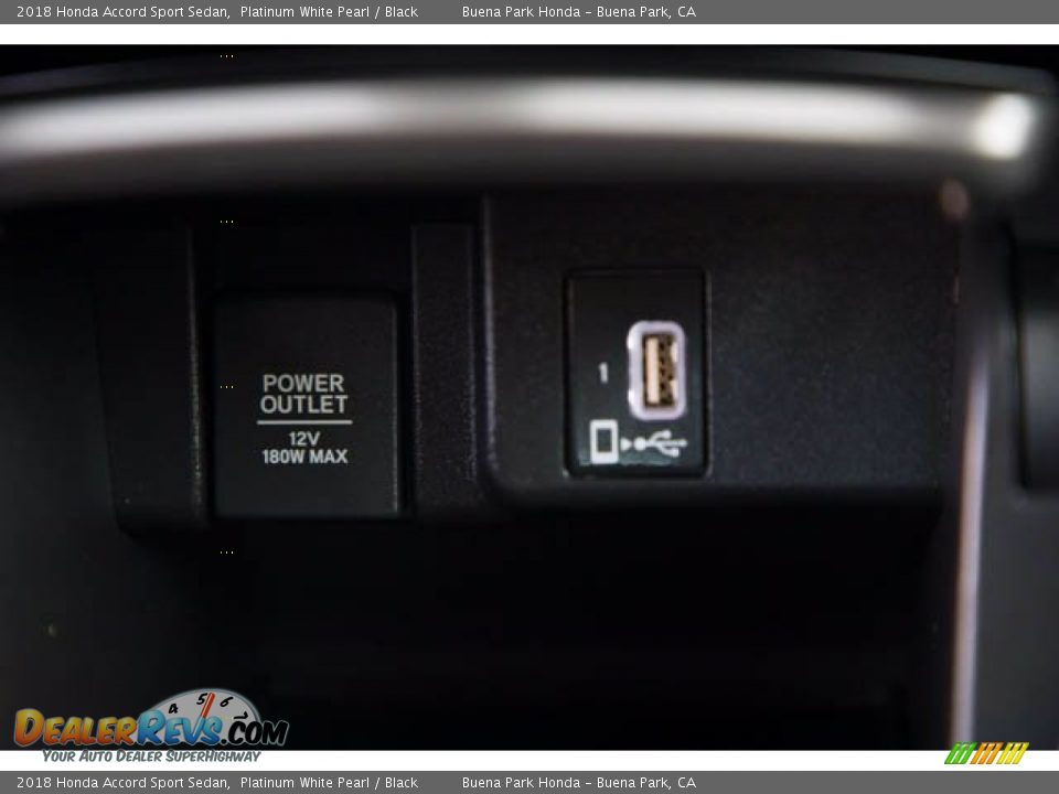 2018 Honda Accord Sport Sedan Platinum White Pearl / Black Photo #17