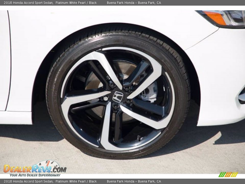 2018 Honda Accord Sport Sedan Platinum White Pearl / Black Photo #36
