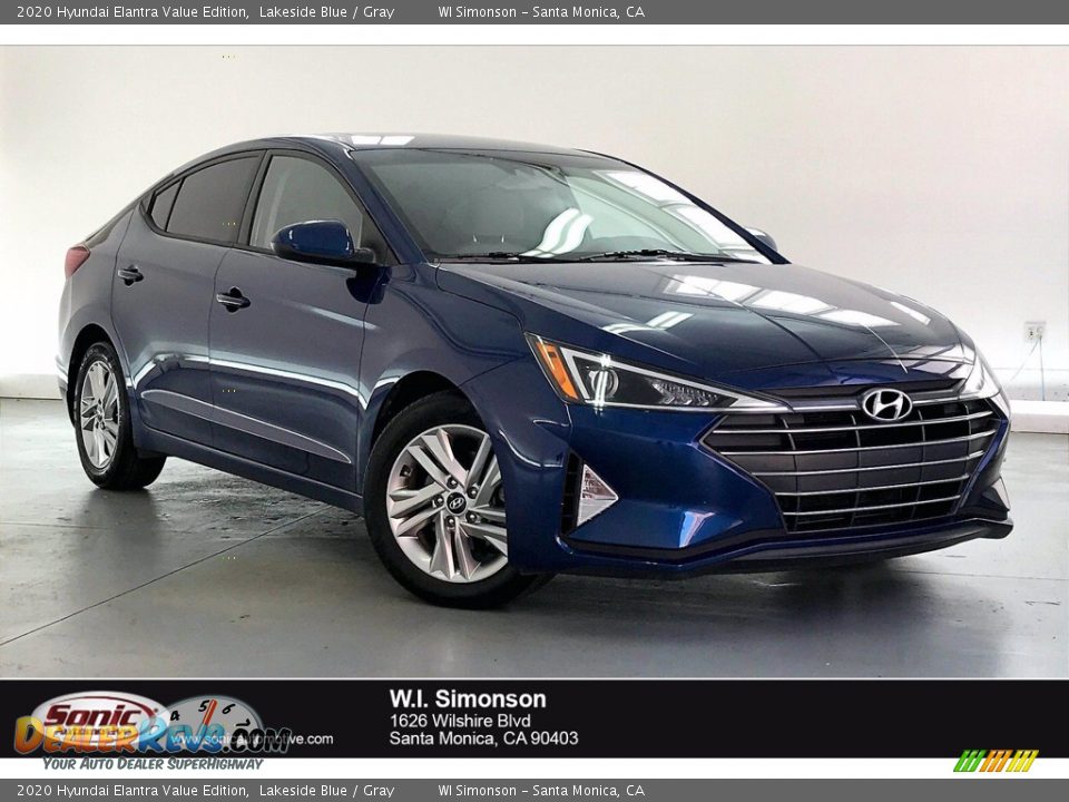 2020 Hyundai Elantra Value Edition Lakeside Blue / Gray Photo #1