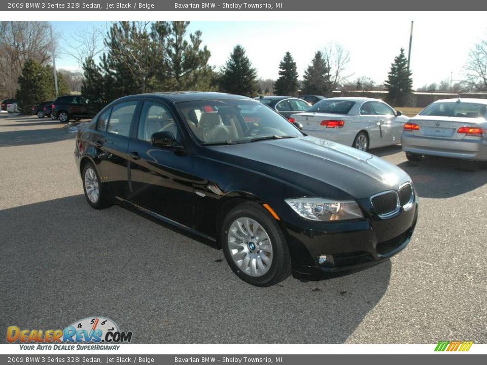 2009 BMW 3 Series 328i Sedan Jet Black / Beige Photo #7