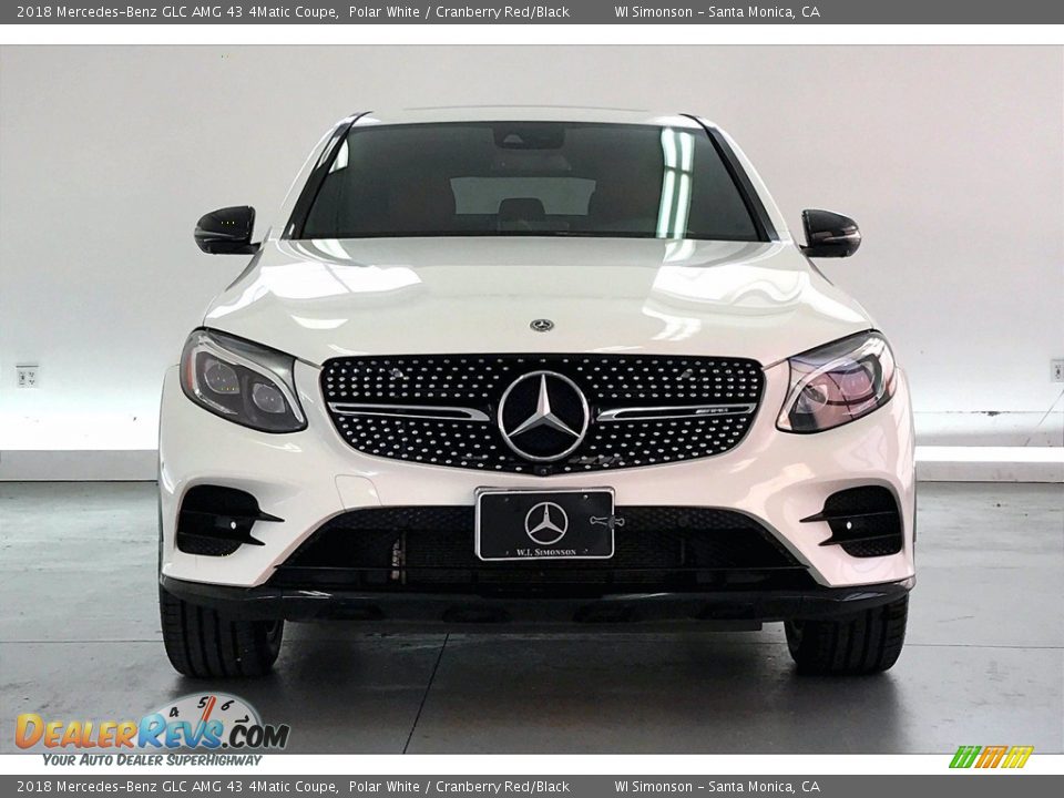 2018 Mercedes-Benz GLC AMG 43 4Matic Coupe Polar White / Cranberry Red/Black Photo #2