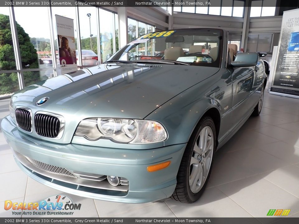 2002 BMW 3 Series 330i Convertible Grey Green Metallic / Sand Photo #2