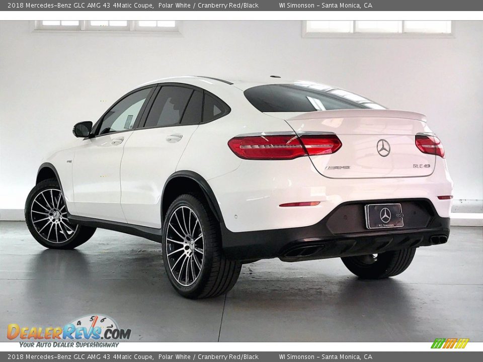 2018 Mercedes-Benz GLC AMG 43 4Matic Coupe Polar White / Cranberry Red/Black Photo #10