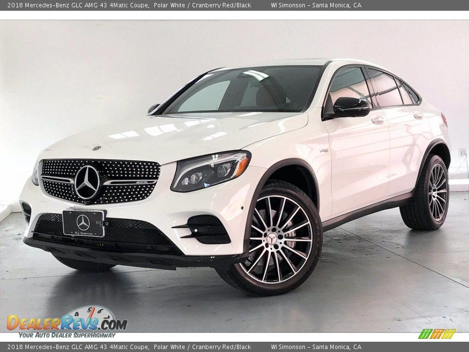 2018 Mercedes-Benz GLC AMG 43 4Matic Coupe Polar White / Cranberry Red/Black Photo #12