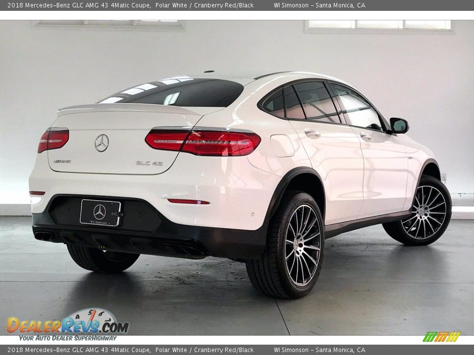 2018 Mercedes-Benz GLC AMG 43 4Matic Coupe Polar White / Cranberry Red/Black Photo #13