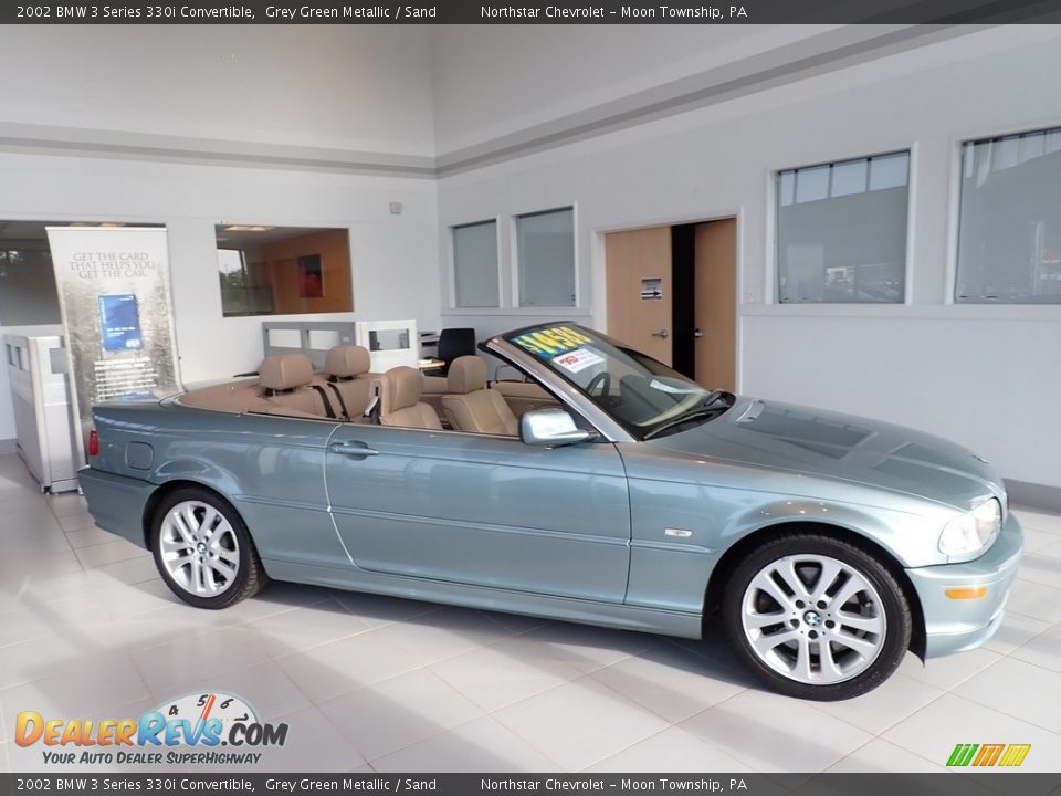 2002 BMW 3 Series 330i Convertible Grey Green Metallic / Sand Photo #9