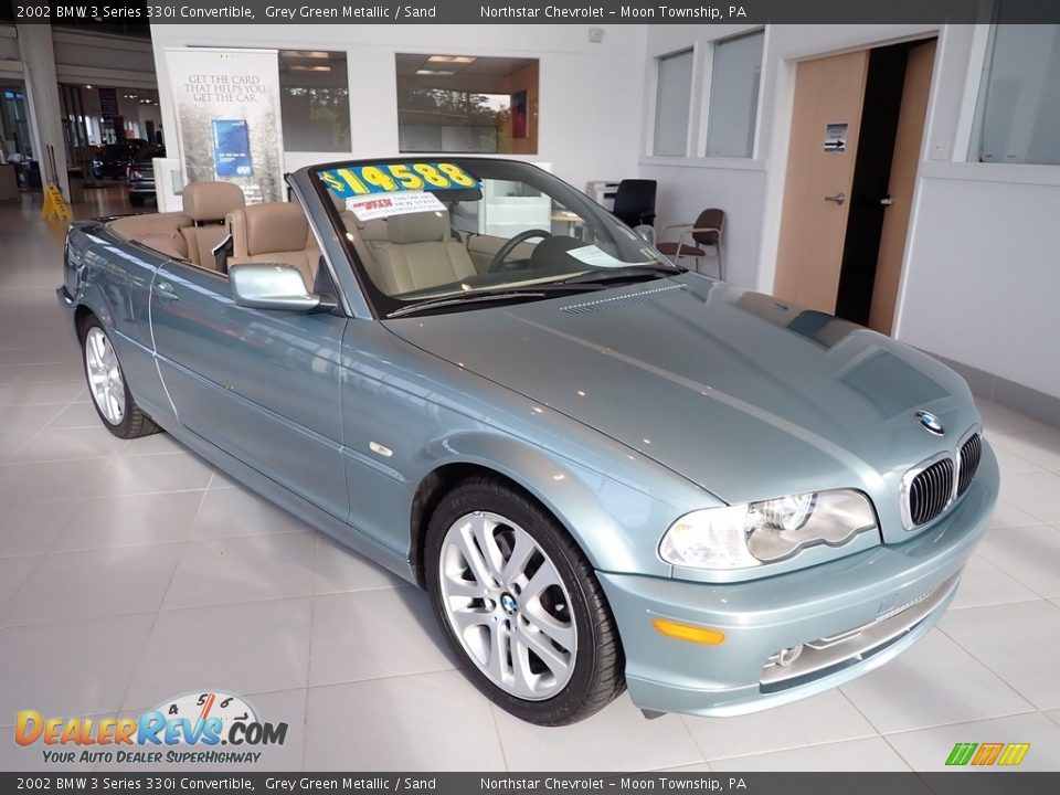 2002 BMW 3 Series 330i Convertible Grey Green Metallic / Sand Photo #10