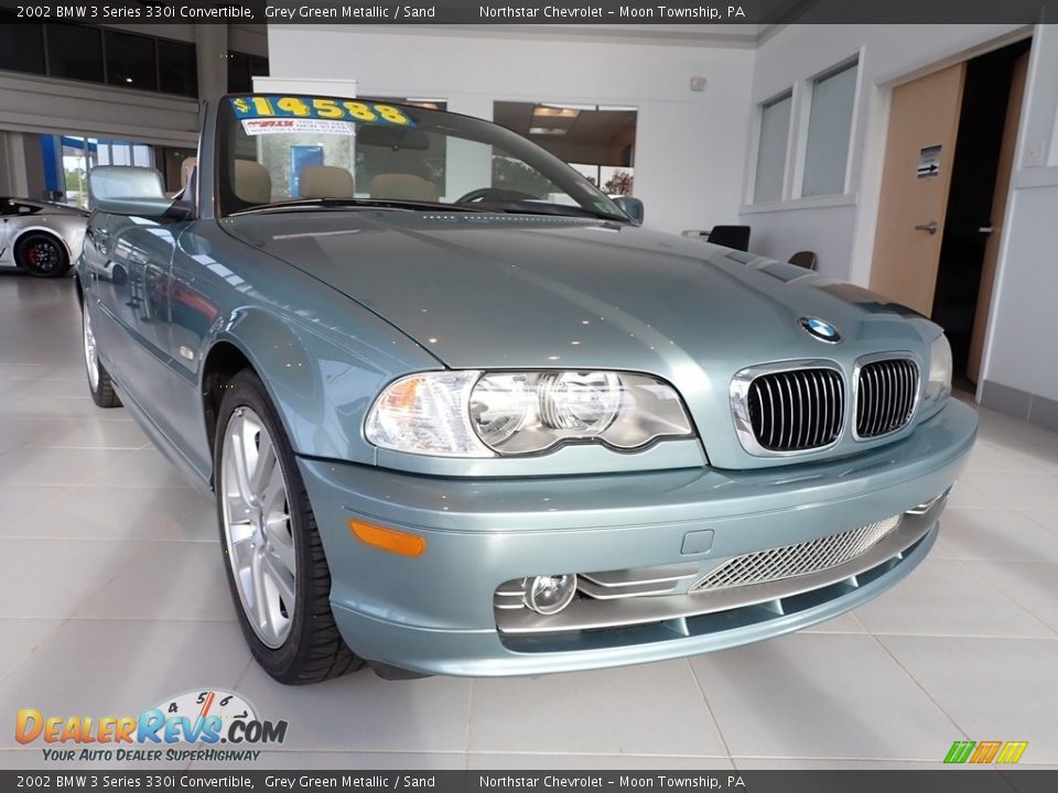 2002 BMW 3 Series 330i Convertible Grey Green Metallic / Sand Photo #11