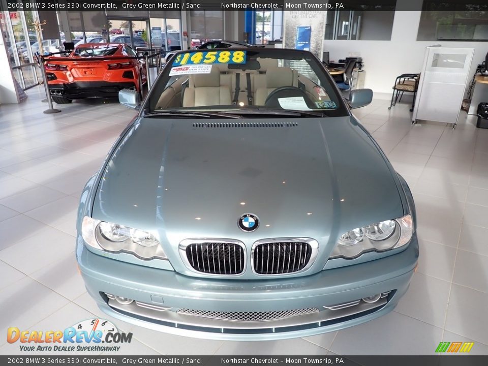 2002 BMW 3 Series 330i Convertible Grey Green Metallic / Sand Photo #12