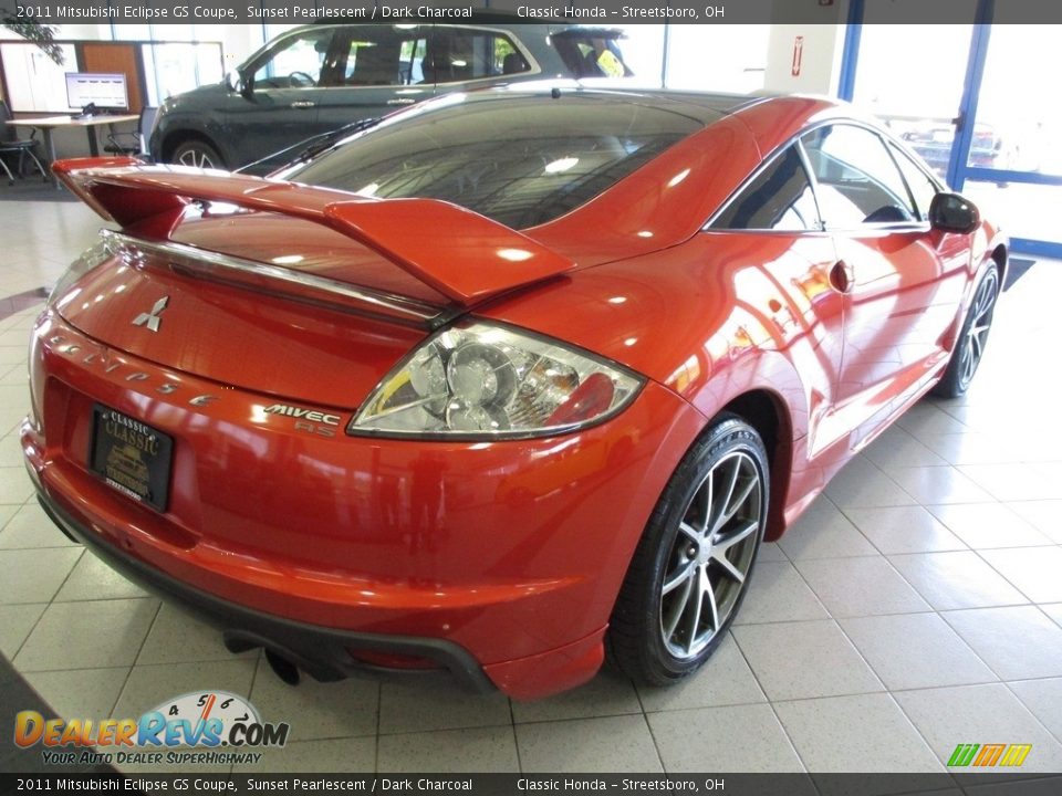 2011 Mitsubishi Eclipse GS Coupe Sunset Pearlescent / Dark Charcoal Photo #7