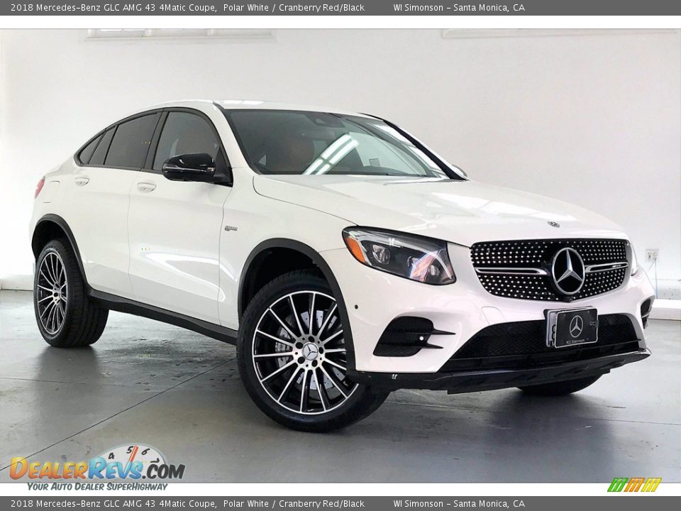 2018 Mercedes-Benz GLC AMG 43 4Matic Coupe Polar White / Cranberry Red/Black Photo #34