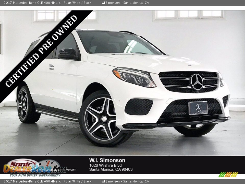 2017 Mercedes-Benz GLE 400 4Matic Polar White / Black Photo #1