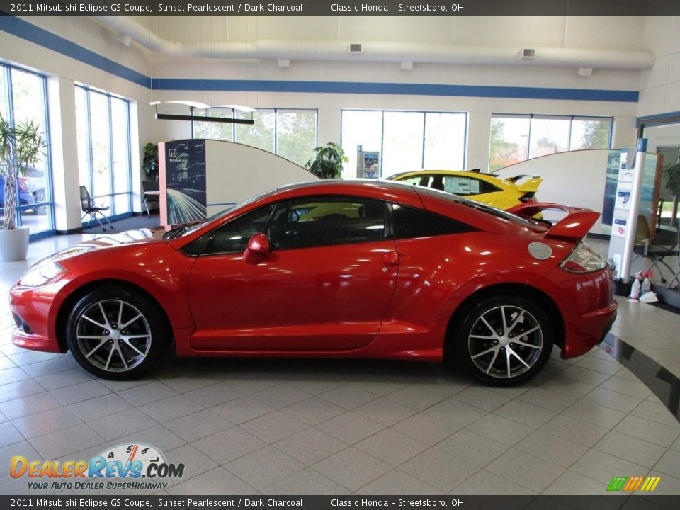 2011 Mitsubishi Eclipse GS Coupe Sunset Pearlescent / Dark Charcoal Photo #10
