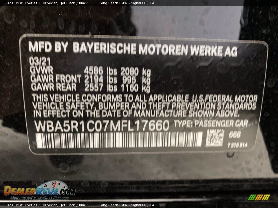 2021 BMW 3 Series 330i Sedan Jet Black / Black Photo #26