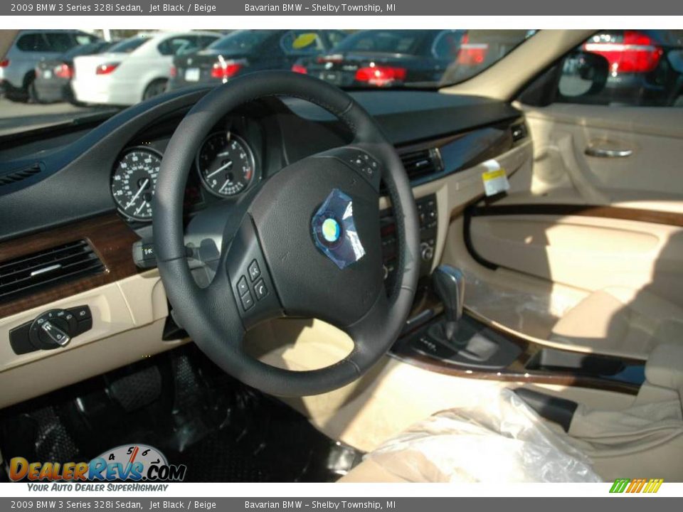 2009 BMW 3 Series 328i Sedan Jet Black / Beige Photo #9