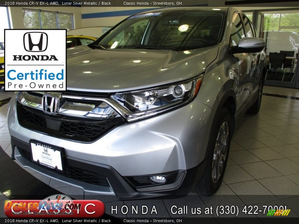 2018 Honda CR-V EX-L AWD Lunar Silver Metallic / Black Photo #1