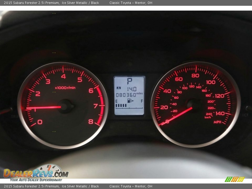 2015 Subaru Forester 2.5i Premium Ice Silver Metallic / Black Photo #8