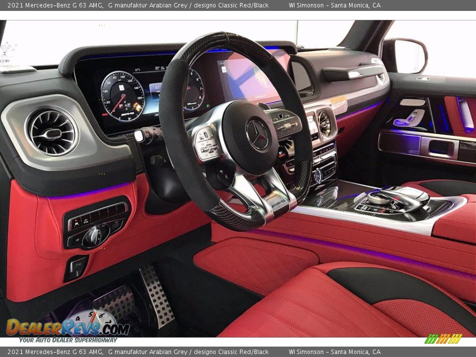 2021 Mercedes-Benz G 63 AMG G manufaktur Arabian Grey / designo Classic Red/Black Photo #4