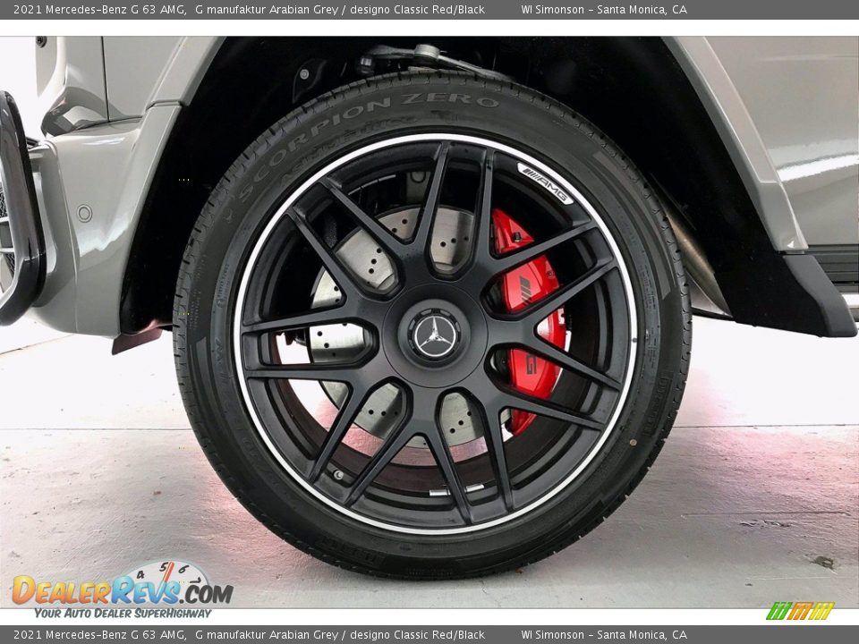 2021 Mercedes-Benz G 63 AMG G manufaktur Arabian Grey / designo Classic Red/Black Photo #10