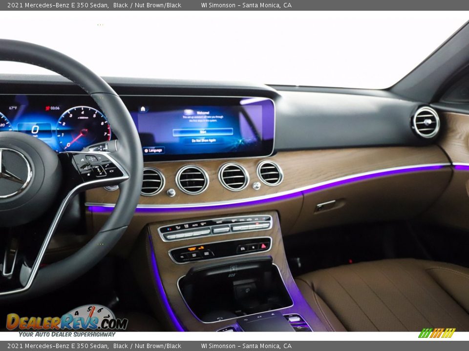 2021 Mercedes-Benz E 350 Sedan Black / Nut Brown/Black Photo #13