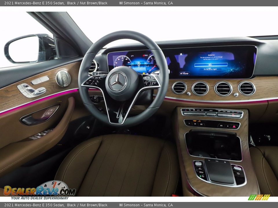 2021 Mercedes-Benz E 350 Sedan Black / Nut Brown/Black Photo #14