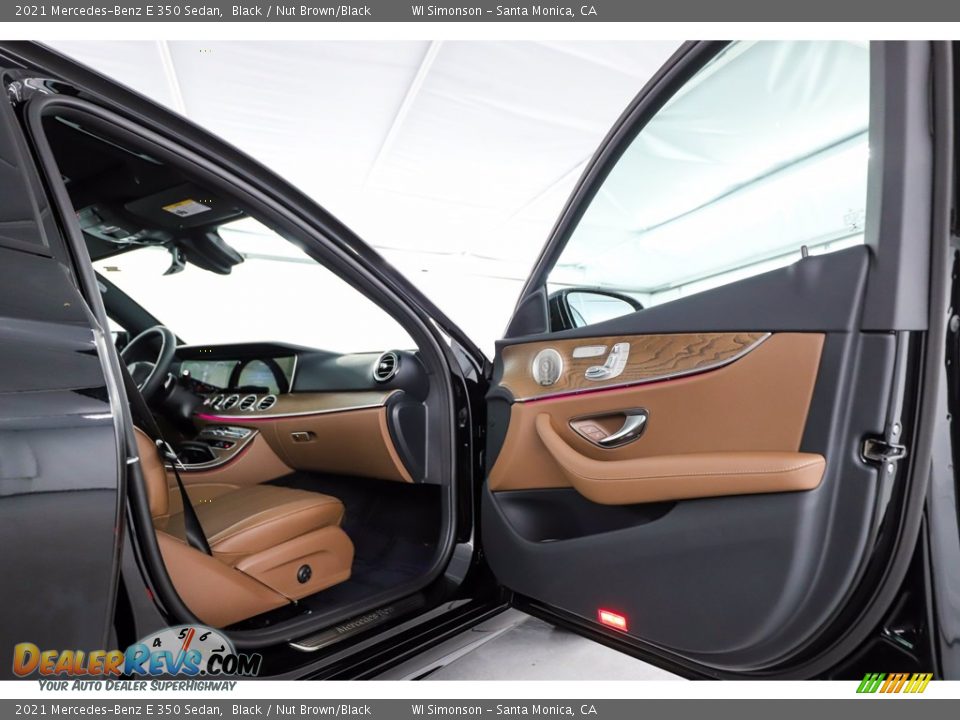 2021 Mercedes-Benz E 350 Sedan Black / Nut Brown/Black Photo #15