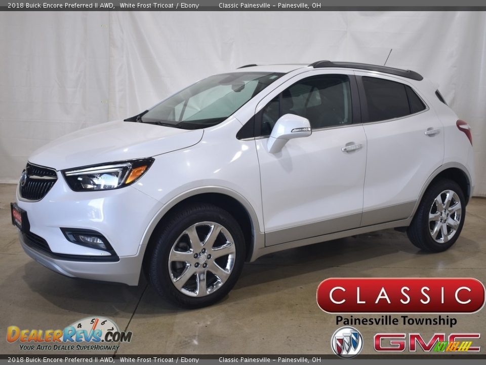 2018 Buick Encore Preferred II AWD White Frost Tricoat / Ebony Photo #1