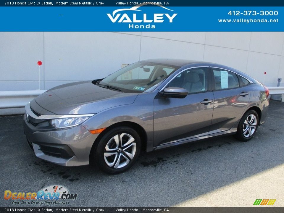 2018 Honda Civic LX Sedan Modern Steel Metallic / Gray Photo #1