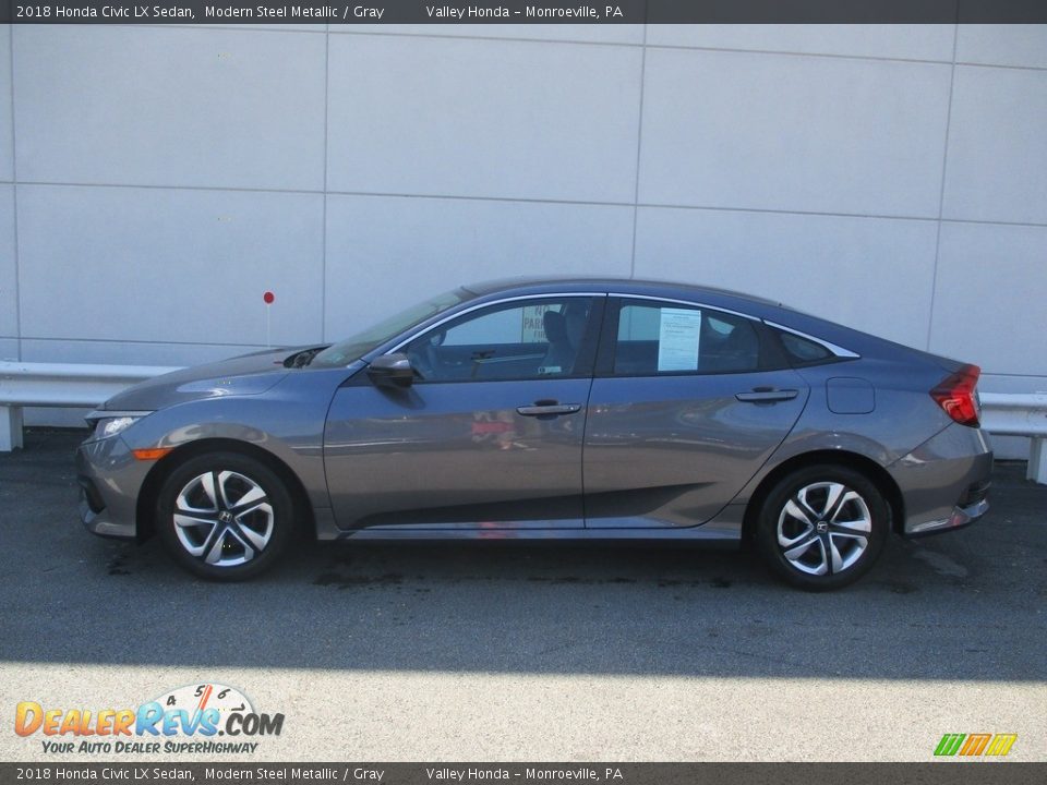 2018 Honda Civic LX Sedan Modern Steel Metallic / Gray Photo #2