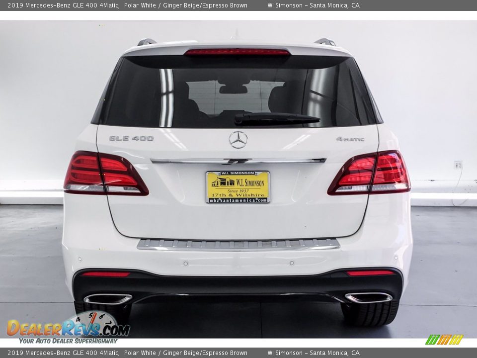 2019 Mercedes-Benz GLE 400 4Matic Polar White / Ginger Beige/Espresso Brown Photo #3