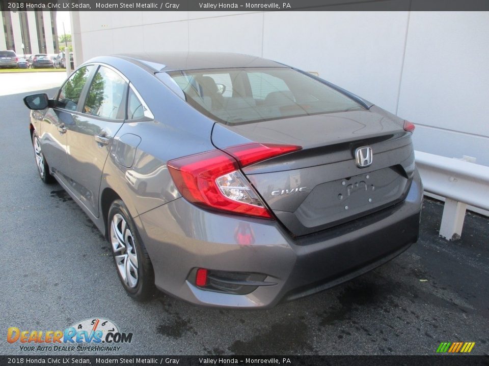 2018 Honda Civic LX Sedan Modern Steel Metallic / Gray Photo #3