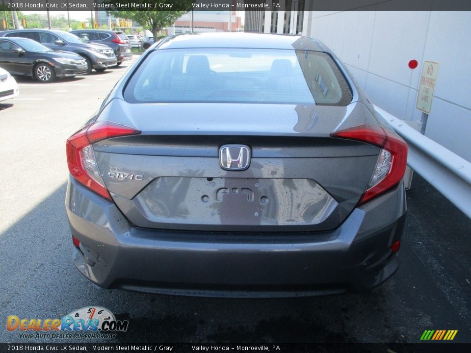 2018 Honda Civic LX Sedan Modern Steel Metallic / Gray Photo #4