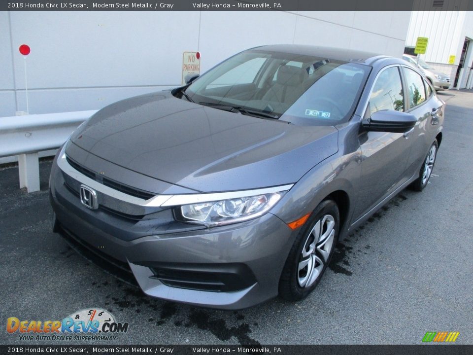 2018 Honda Civic LX Sedan Modern Steel Metallic / Gray Photo #9