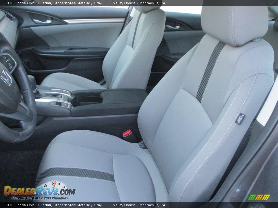 2018 Honda Civic LX Sedan Modern Steel Metallic / Gray Photo #11