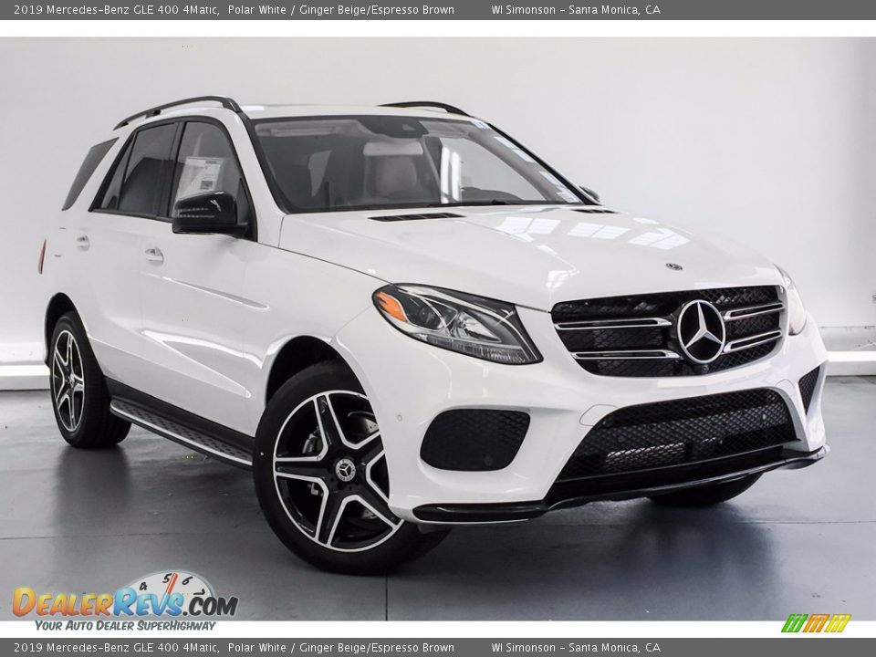 2019 Mercedes-Benz GLE 400 4Matic Polar White / Ginger Beige/Espresso Brown Photo #12