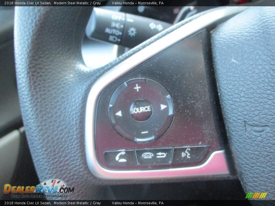 2018 Honda Civic LX Sedan Modern Steel Metallic / Gray Photo #17