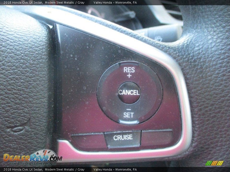 2018 Honda Civic LX Sedan Modern Steel Metallic / Gray Photo #18