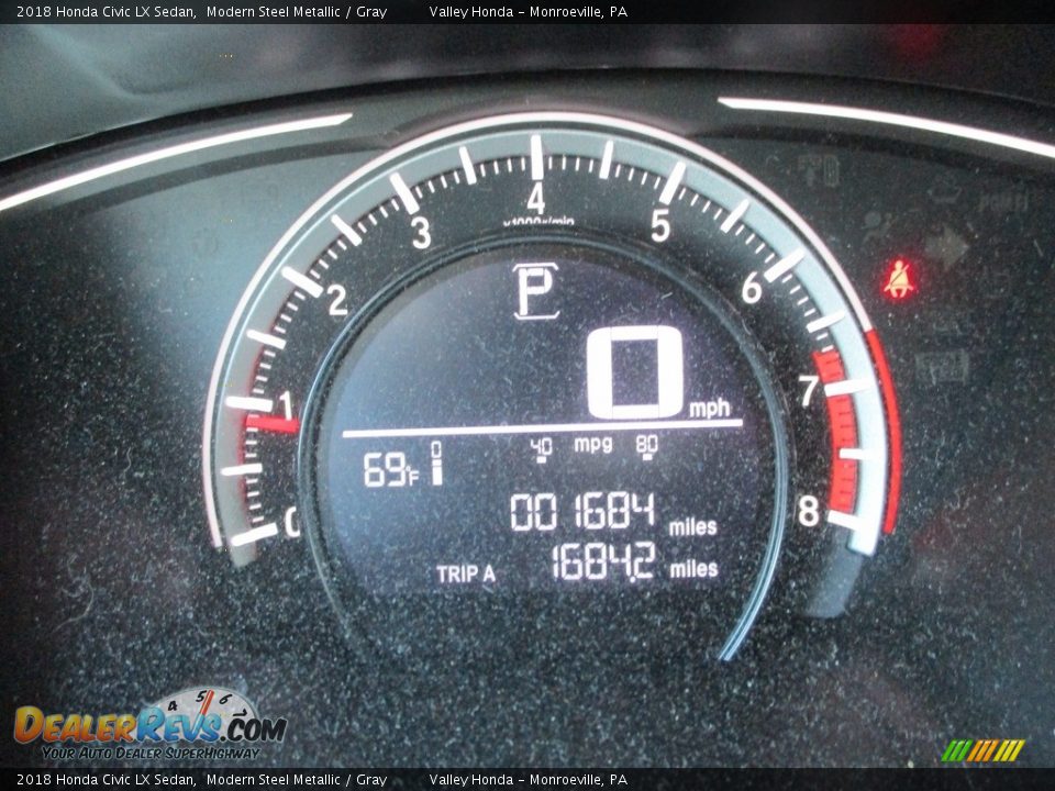 2018 Honda Civic LX Sedan Modern Steel Metallic / Gray Photo #20