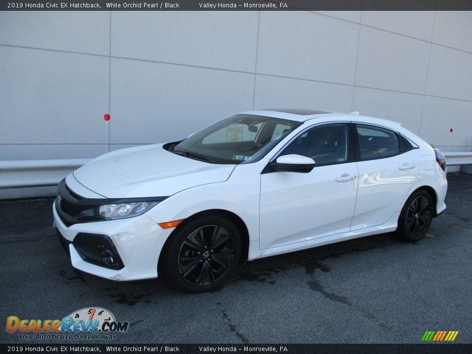 2019 Honda Civic EX Hatchback White Orchid Pearl / Black Photo #1