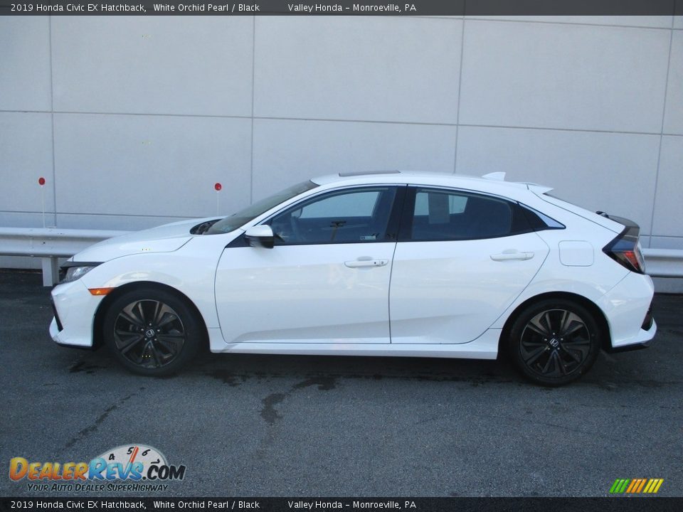 2019 Honda Civic EX Hatchback White Orchid Pearl / Black Photo #2