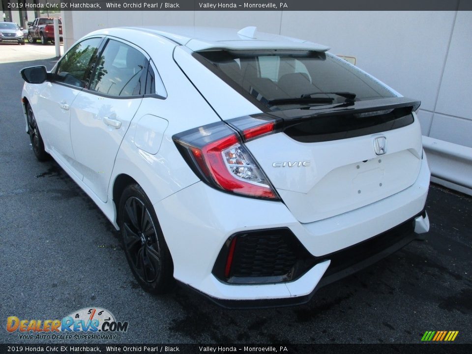 2019 Honda Civic EX Hatchback White Orchid Pearl / Black Photo #3