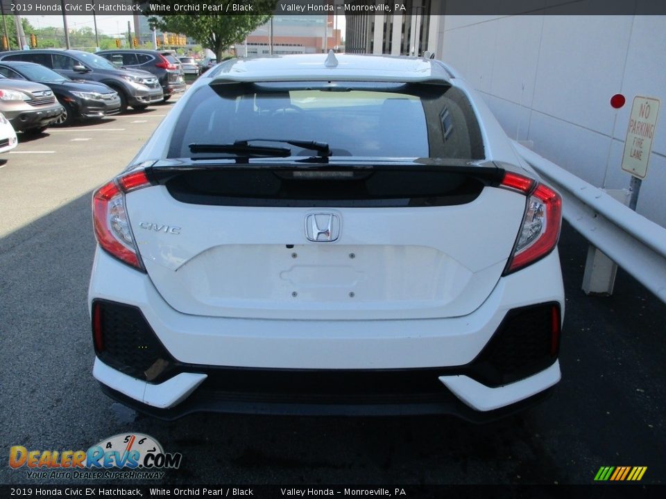 2019 Honda Civic EX Hatchback White Orchid Pearl / Black Photo #4