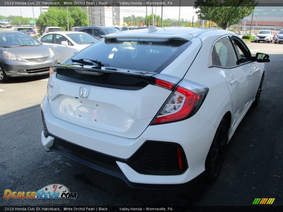 2019 Honda Civic EX Hatchback White Orchid Pearl / Black Photo #5