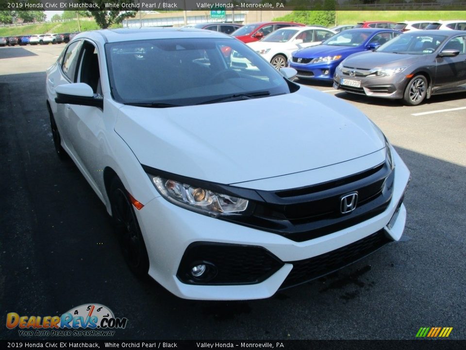 2019 Honda Civic EX Hatchback White Orchid Pearl / Black Photo #7