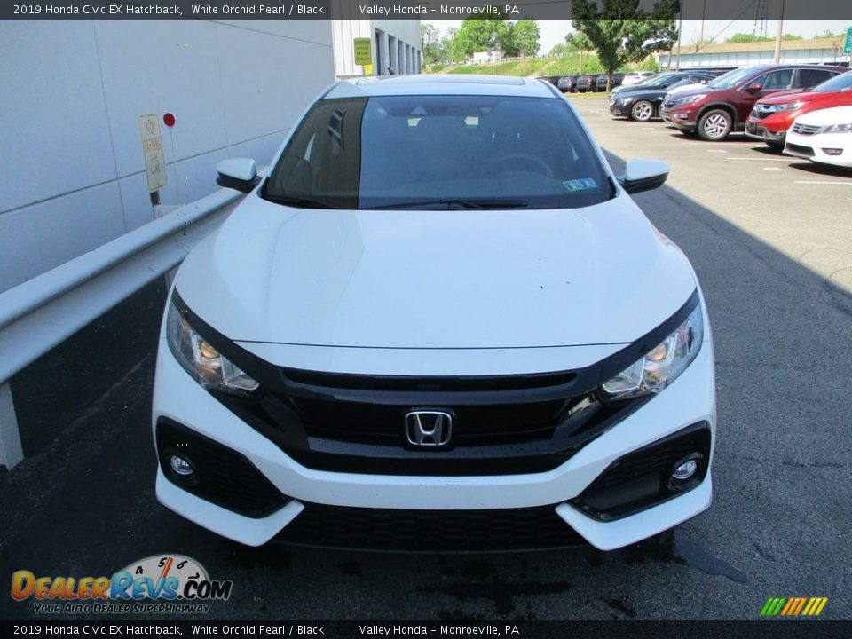 2019 Honda Civic EX Hatchback White Orchid Pearl / Black Photo #8