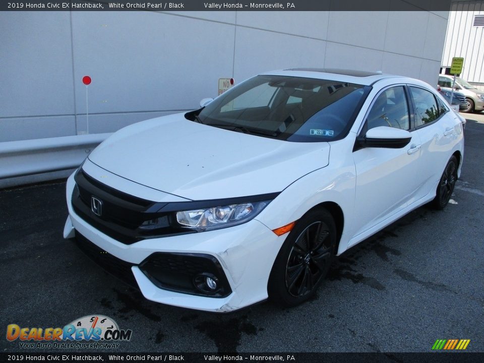 2019 Honda Civic EX Hatchback White Orchid Pearl / Black Photo #9