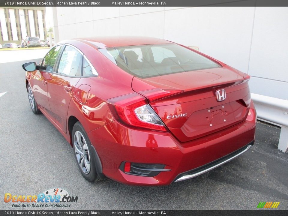 2019 Honda Civic LX Sedan Molten Lava Pearl / Black Photo #3