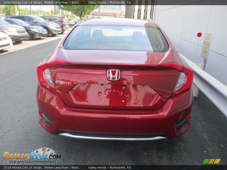 2019 Honda Civic LX Sedan Molten Lava Pearl / Black Photo #4
